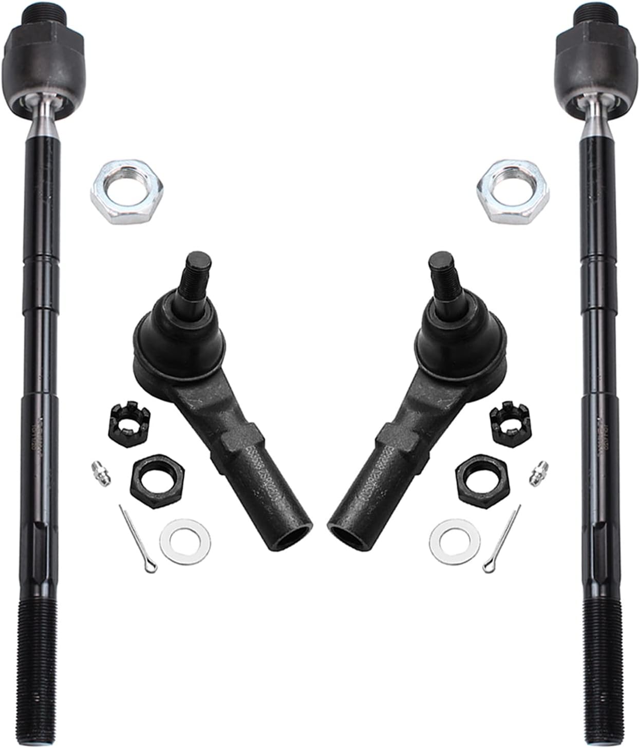 Detroit Axle - RWD Front Suspension Kit for 2003-2010 Dodge Ram 2500 3500 2 Lower Ball Joints 2 Sway Bar Links 4 Inner & Outer Tie Rods 2 Boots 2004 2005 2006 2007 2008 2009 Replacement - 10pc Set