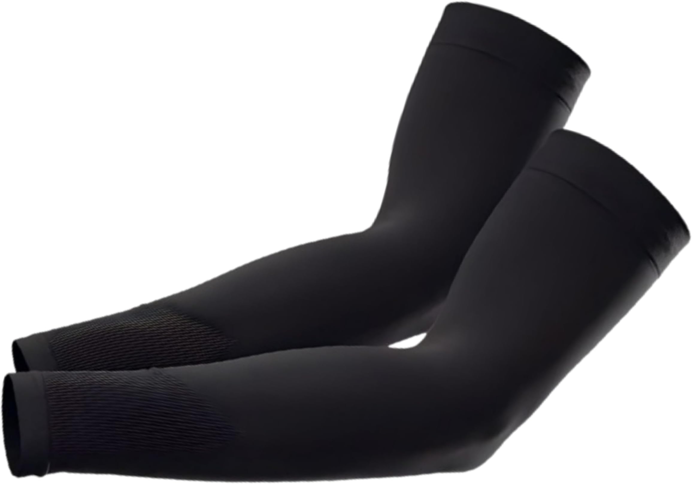 CA4U UV Sun Protection Compression Arm Sleeves for Men & Women,Cooling Athletic Sports Sleeve for Football,Golf,Volleyball,Cricket - 1 Pair (Black)
