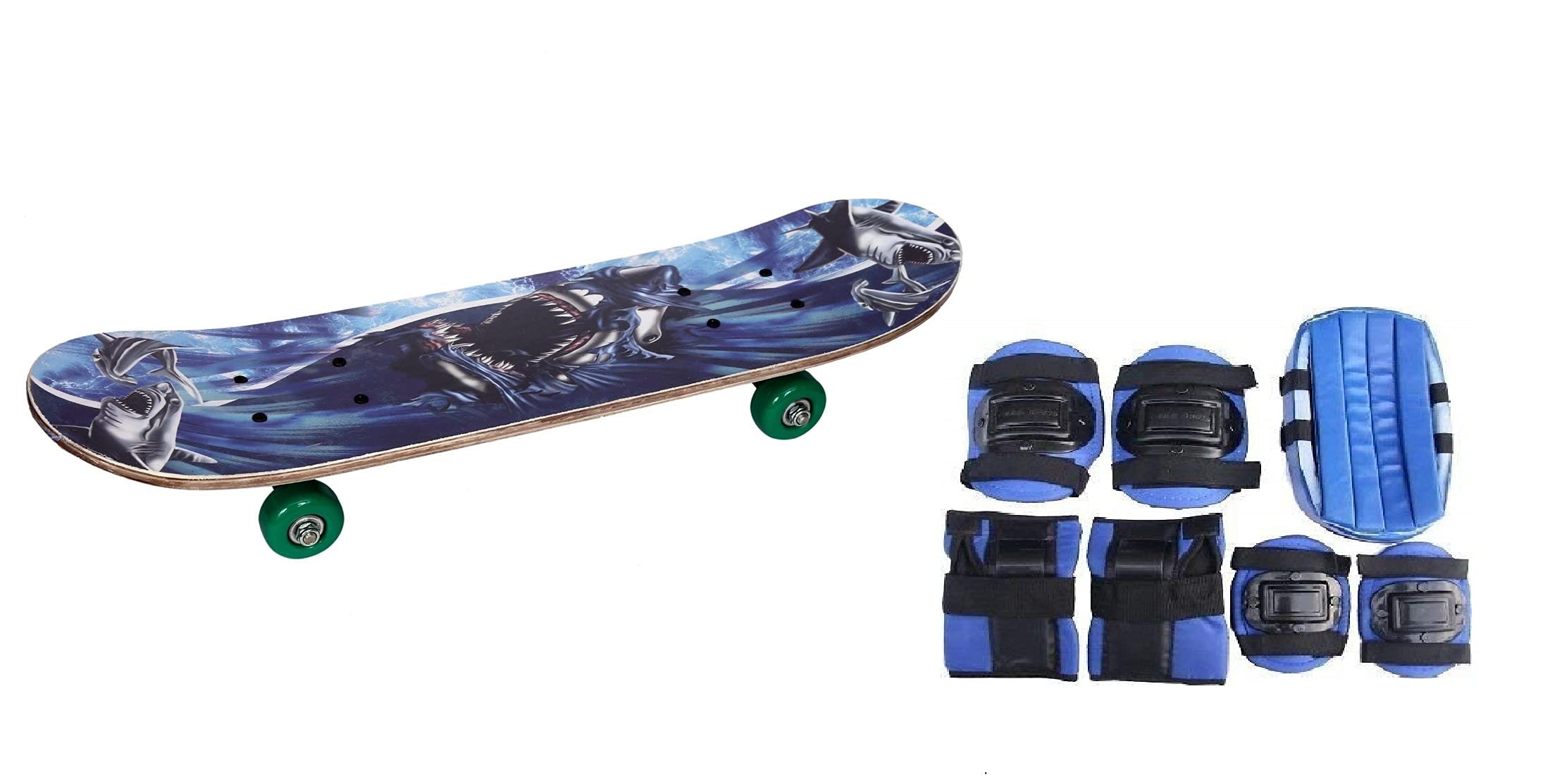 Klapp Skateboard with Skating Guard_Set_Large Plastic 4-in-1 Skating Guard Set (Colour May Vary), Large Ideal for 12 Years Plus (Multi Color) (Small) (B09GB9H268) Amazon Price History, Amazon Price Tracker