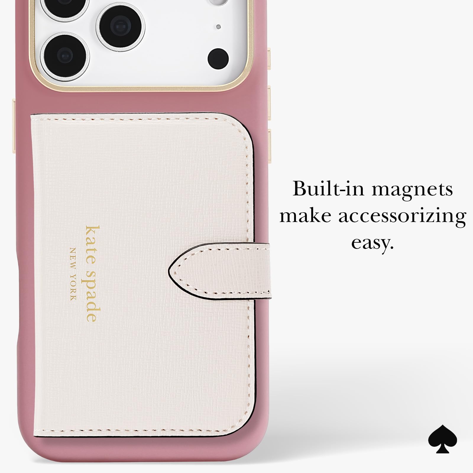 Kate Spade New York Etui na iPhone'a 17 Pro Max - kompatybilne z MagSafe - designerskie etui na telefon - Icon Dusk Rose