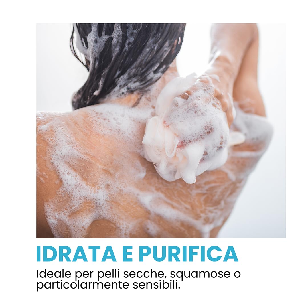 Gel Doccia Collagene Triplo Azione: Detergente Viso, Corpo e Capelli. Effetto Rassodante e Anti-età. Cura per la Pelle Atopica, Sensibile e Secca - 1000 ml
