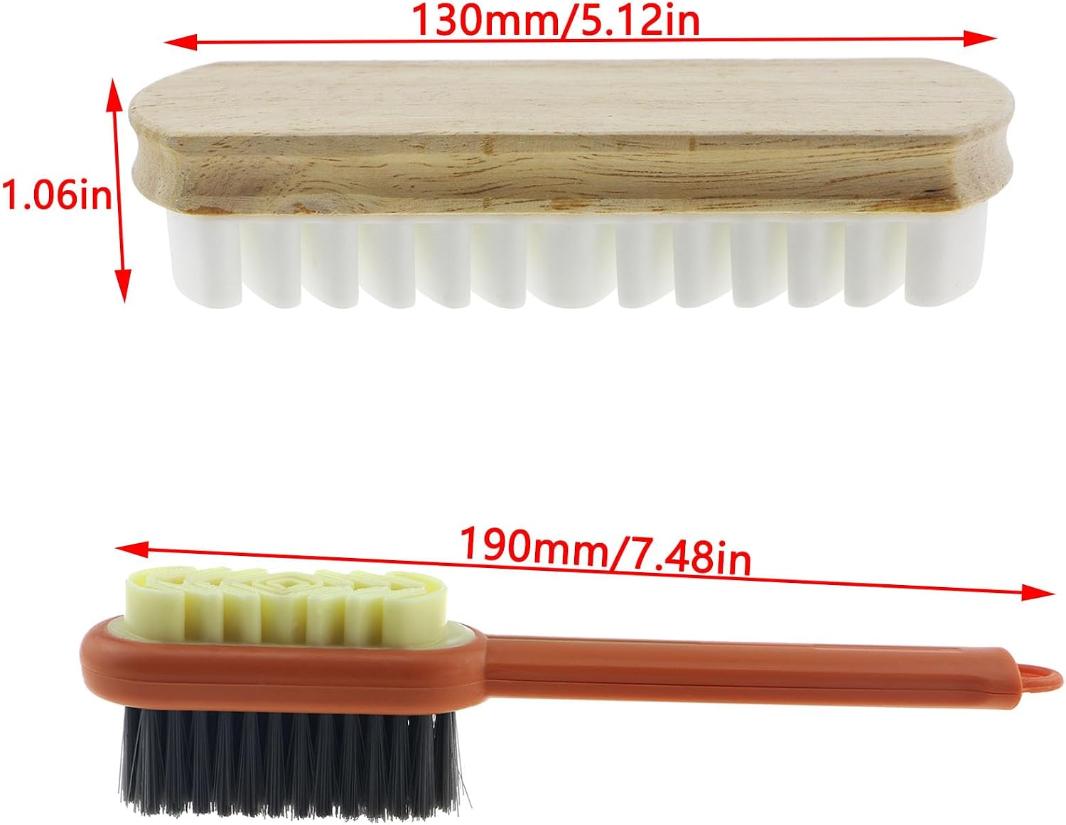 QAZXCDEW-Scrub Suede Shoe Brush 2 in 1 Suede Brush for Shoes Available in Both Long and Short Styles Durable Bristles Cleaning Tool Kit for Suede & Nubuck Cleaning-2pcs