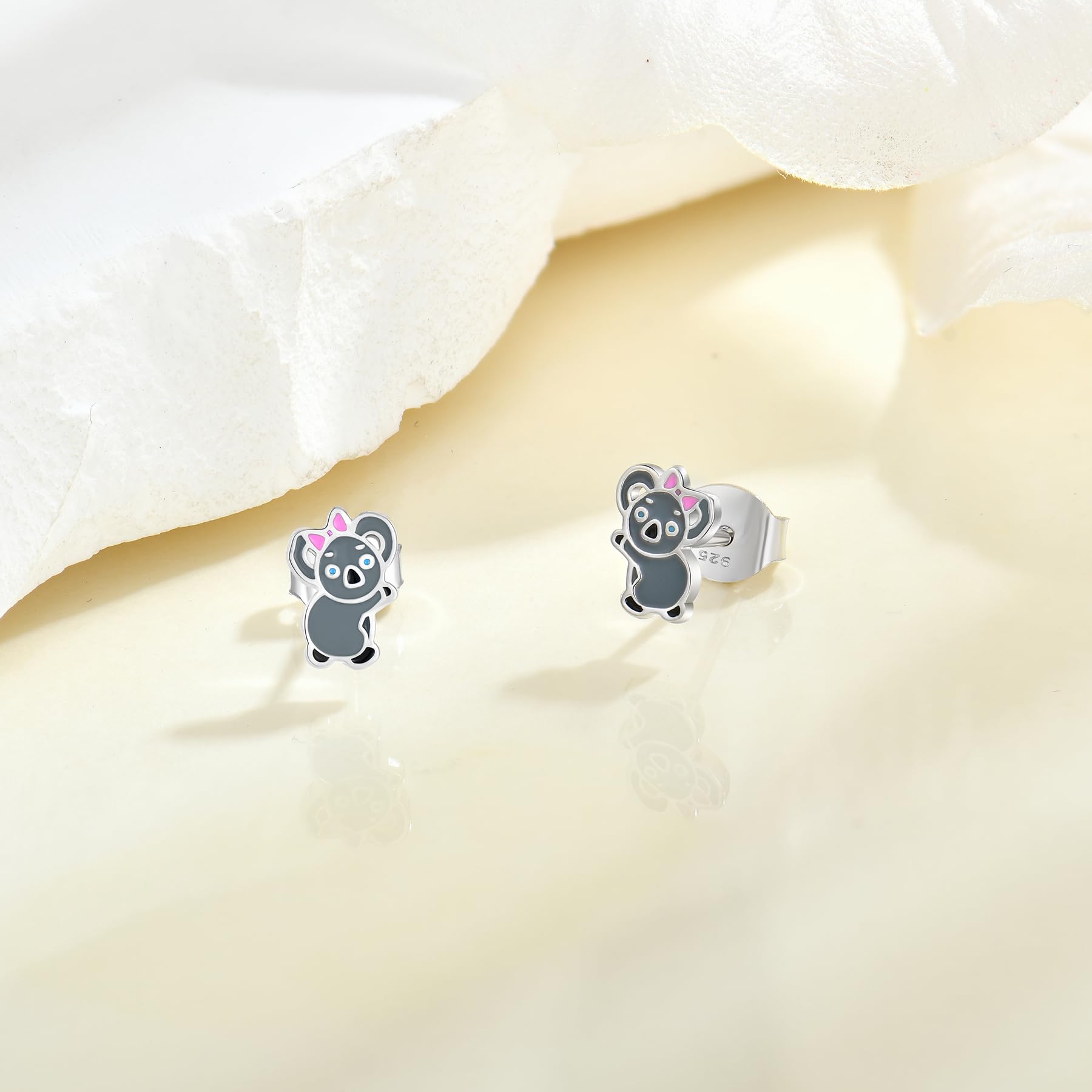 PAVELS Kinder Schmuckset Koala - Ohrstecker und Kette für Mädchen aus echtem 925 Silber - Niedliches Tiermotiv Schmuck für Kinder - Geschenkidee für Mädchen