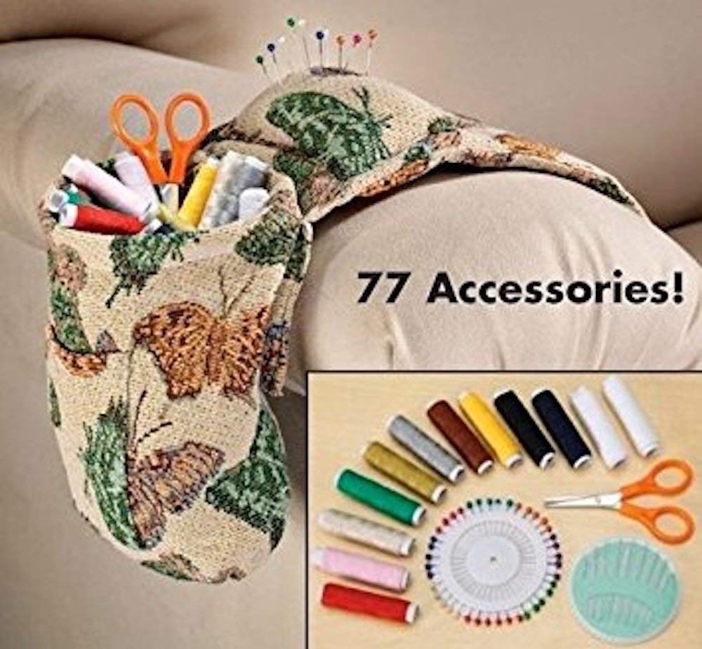 Butterfly Tapestry Armrest Organizer Set W/ Sewing Kit Sewing Accessories Mini Sewing Kit Necessary Tools Useful Gift