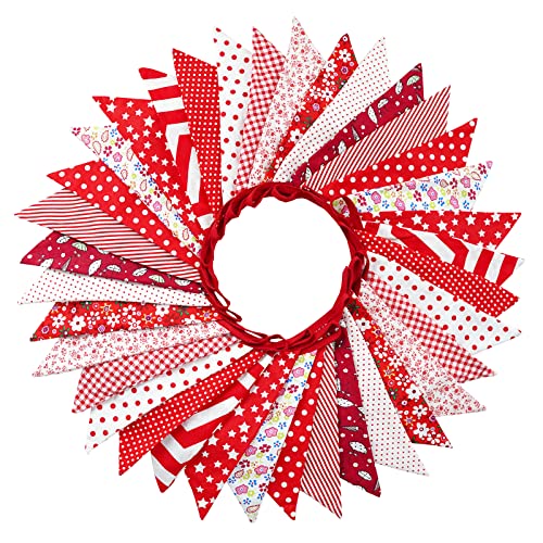 G2PLUS Süße Wimpel Girlande 10M Rot