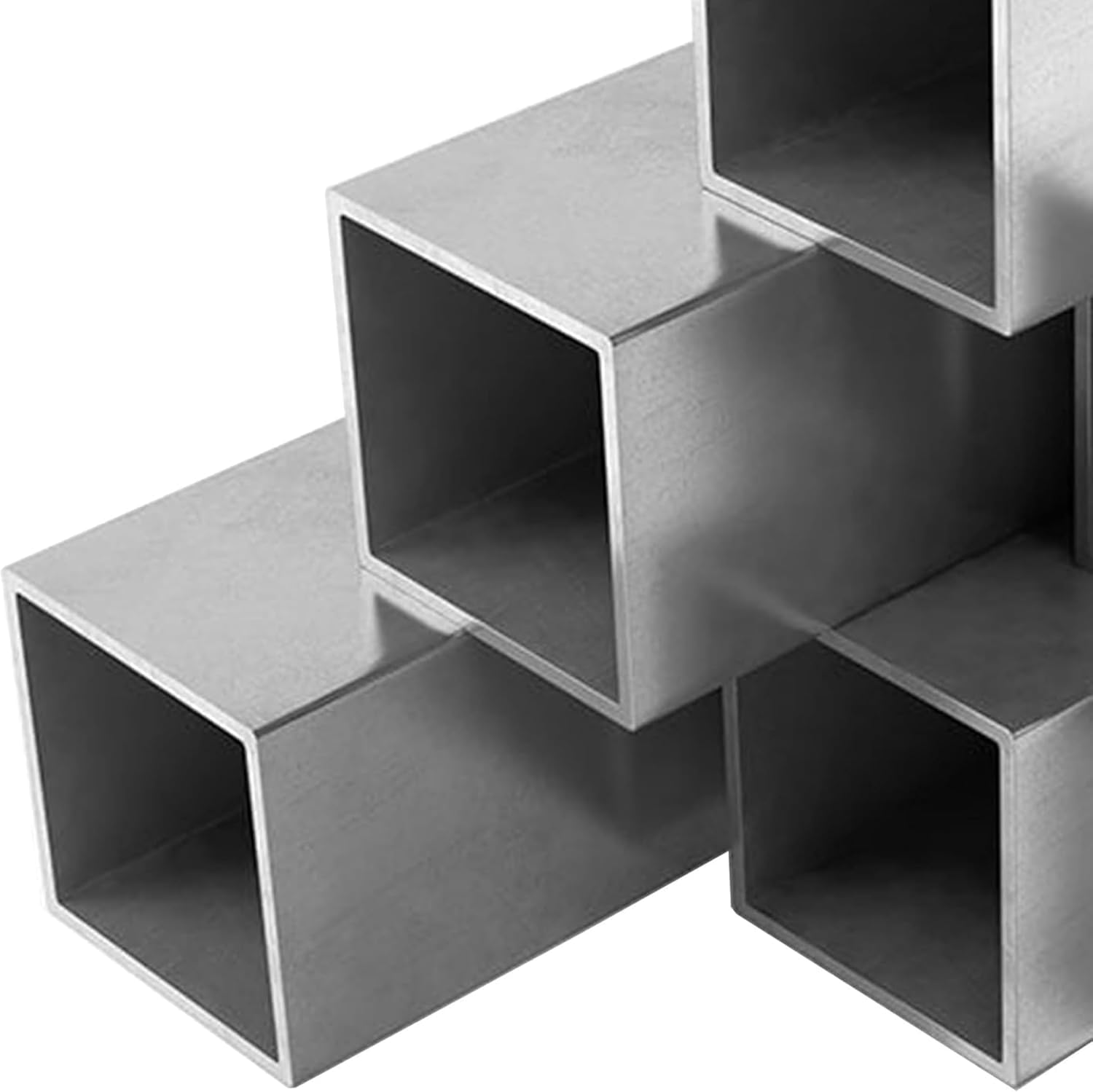 GAL-INDUSTRIAL Tubo Quadrato in Alluminio 25 x 25 x 3 mm | Lunghezza 210 cm | Profilo Cavo Tagliato su Misura