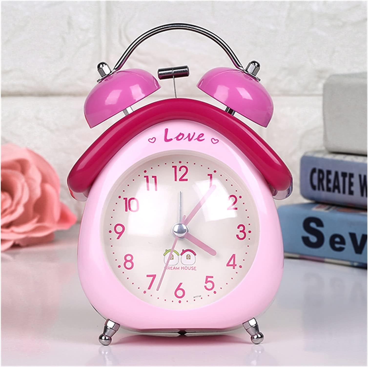 DCYEQRQDCYEQRQ Alarm Clocks Creative Alarm Clock, Big Ringtone, Metal Children's Special Personalized Luminous Mute Bedside Owl Alarm Clock Digital Alarm (O 3 inch) (Q 3 inch)