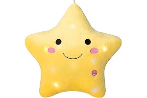 DearSun 13' Creative Twinkle Star Plush Night Light Pillows