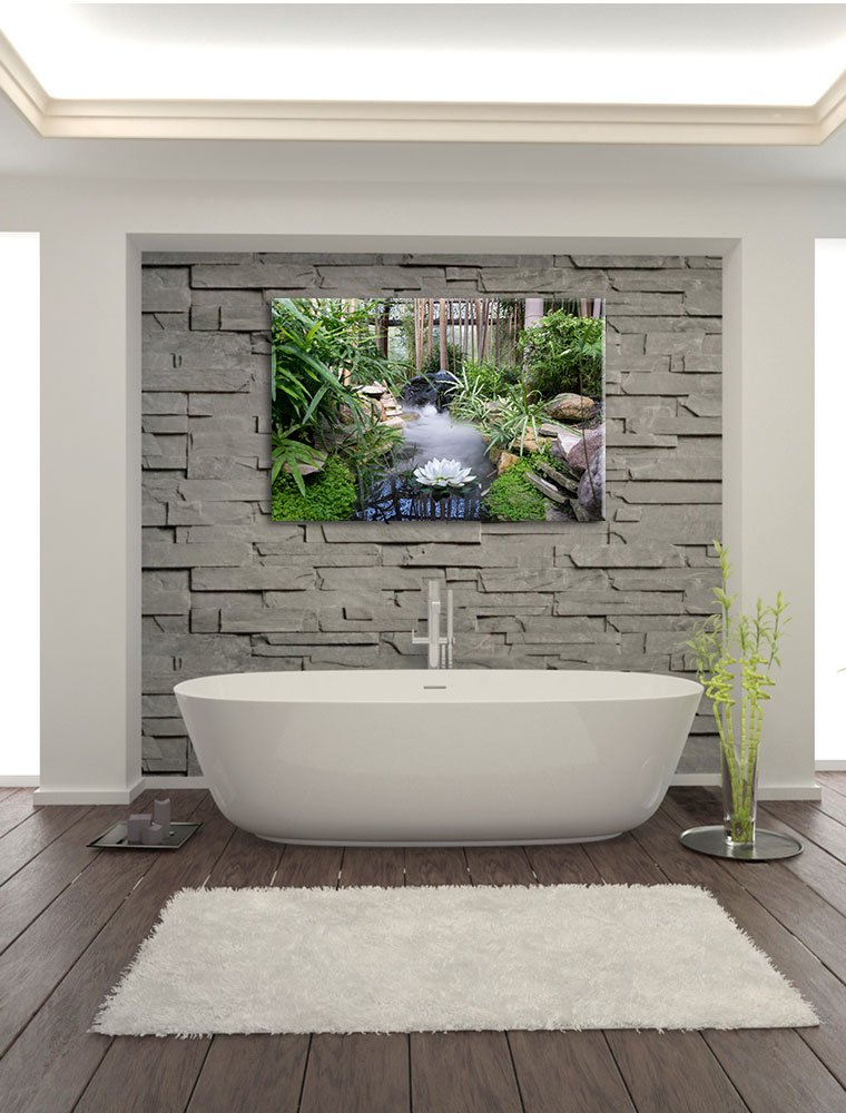 Pixxprint Zen Garden Japon, Format: 120x80 sur Toile