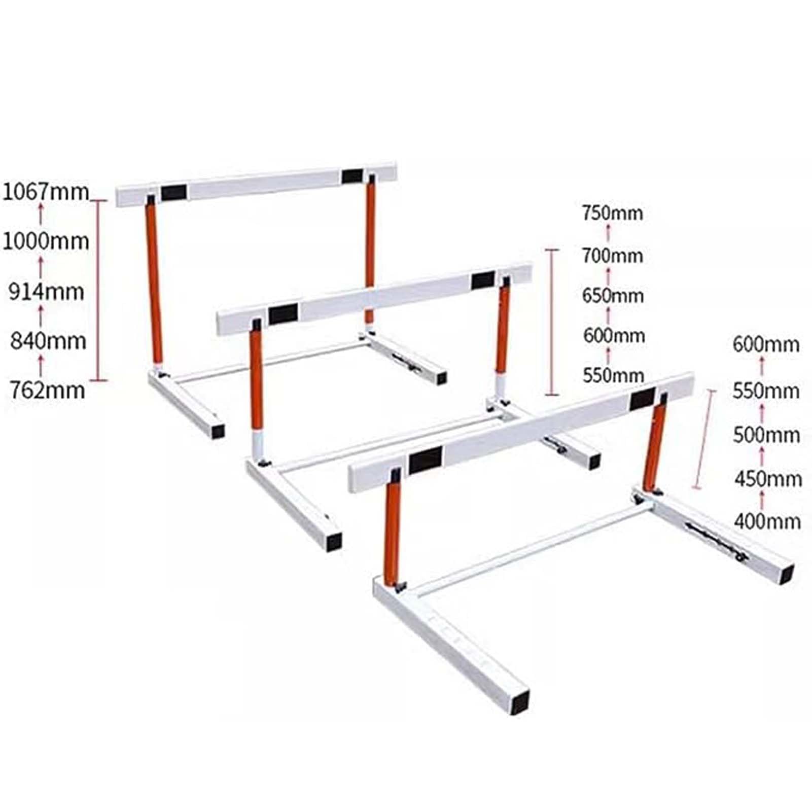 Vallas De Atletismo, Vallas De Entrenamiento Deportivo De Altura Ajustable, Vallas De Velocidad De Práctica para Atletas/Entrenadores (106cm)