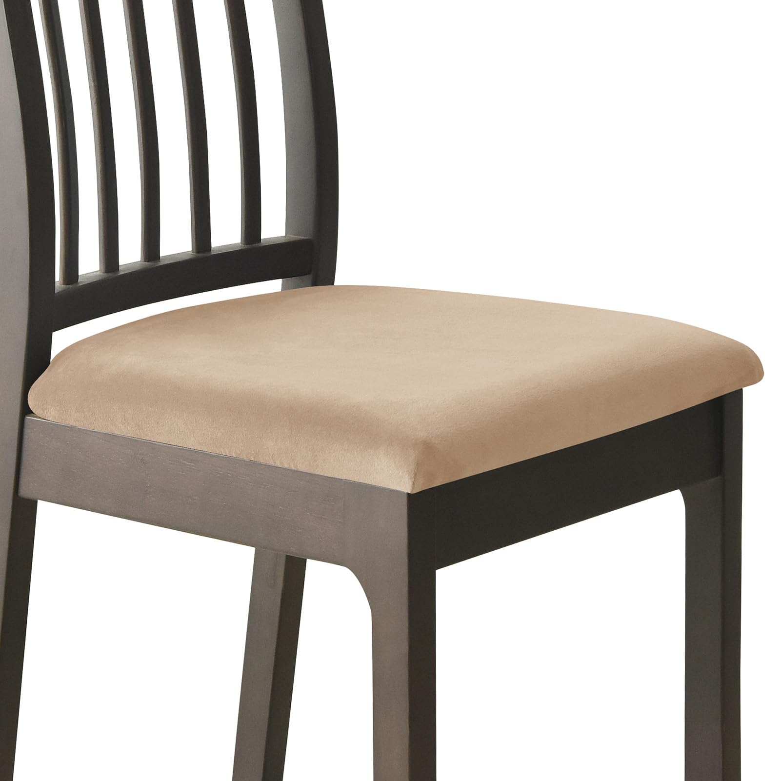 Funda de Asiento para Sillas Comedor, Fundas para Sillas Elásticas Funda para Asiento Silla Extraíble, Terciopelo Funda Asiento Silla (Caqui,6)