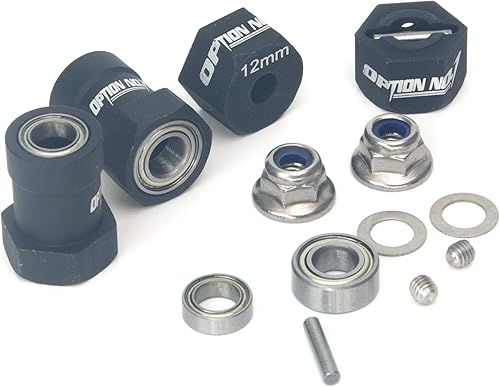 Miniatura 4 de HobbyMarking Adaptador de rueda hexagonal de aluminio de 0.472in para chasis Tamiya WR-02 Wild Willy 2  VW tipo 2  Suzuki Jimny piezas de