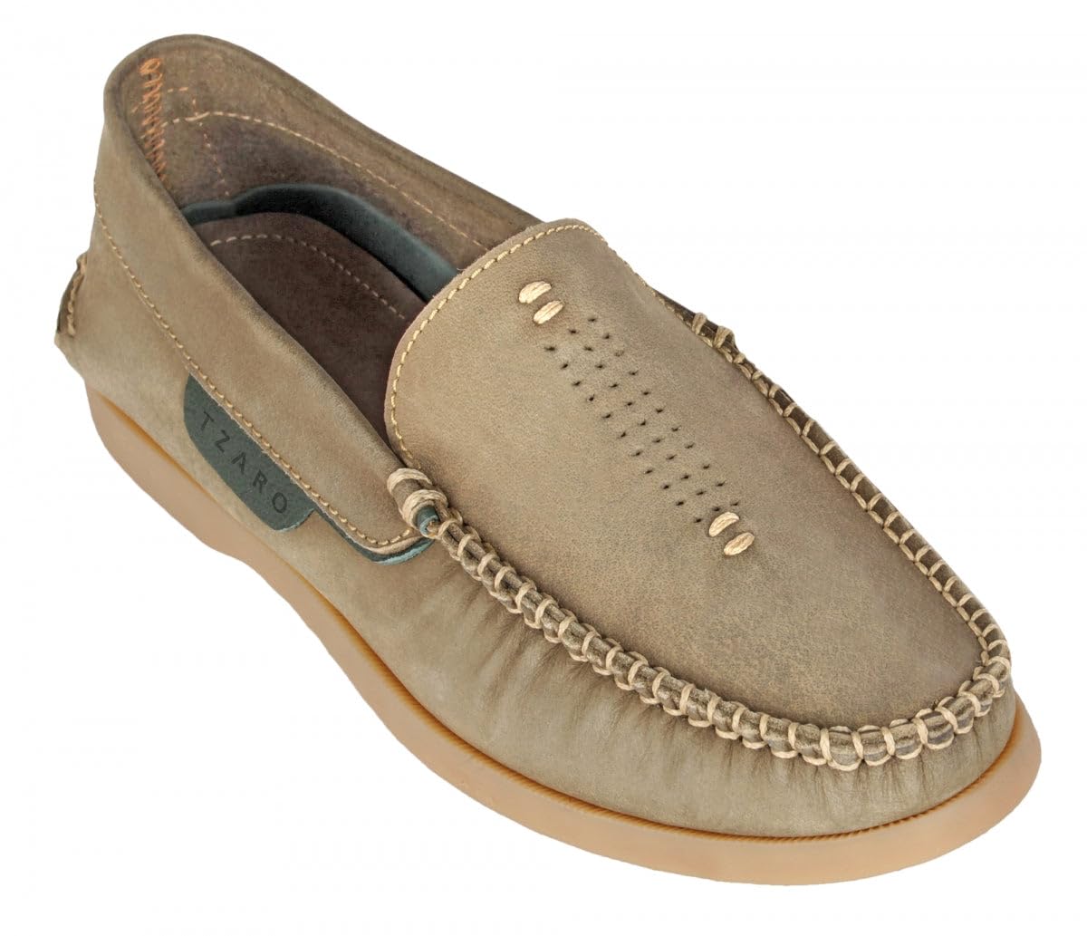 tzaro Genuine Leather Olive Boat Shoes - USS Midway-picture-16