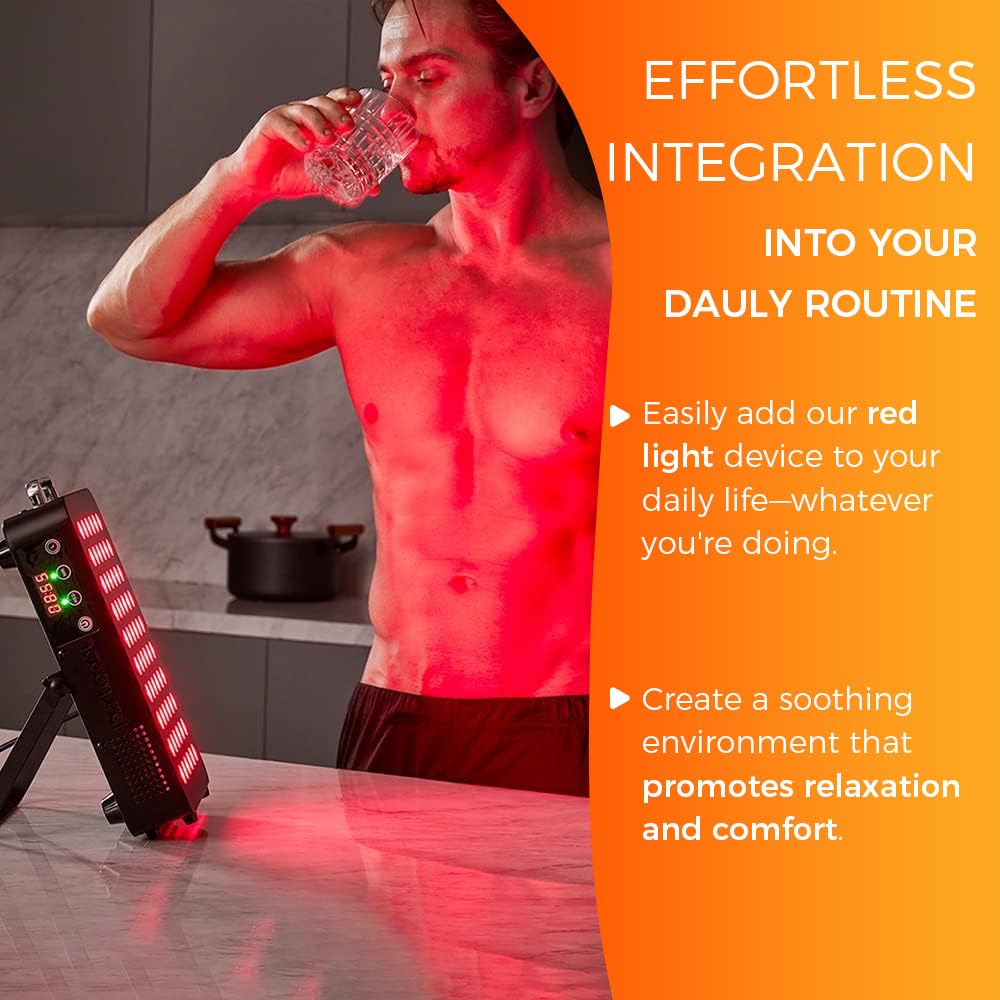 BestQool Dispositivo per terapia a luce rossa per il corpo, lampada a luce rossa 660 nm 850 nm doppio chip, Premium 60 LED, pannello ad alte prestazioni, 105 W