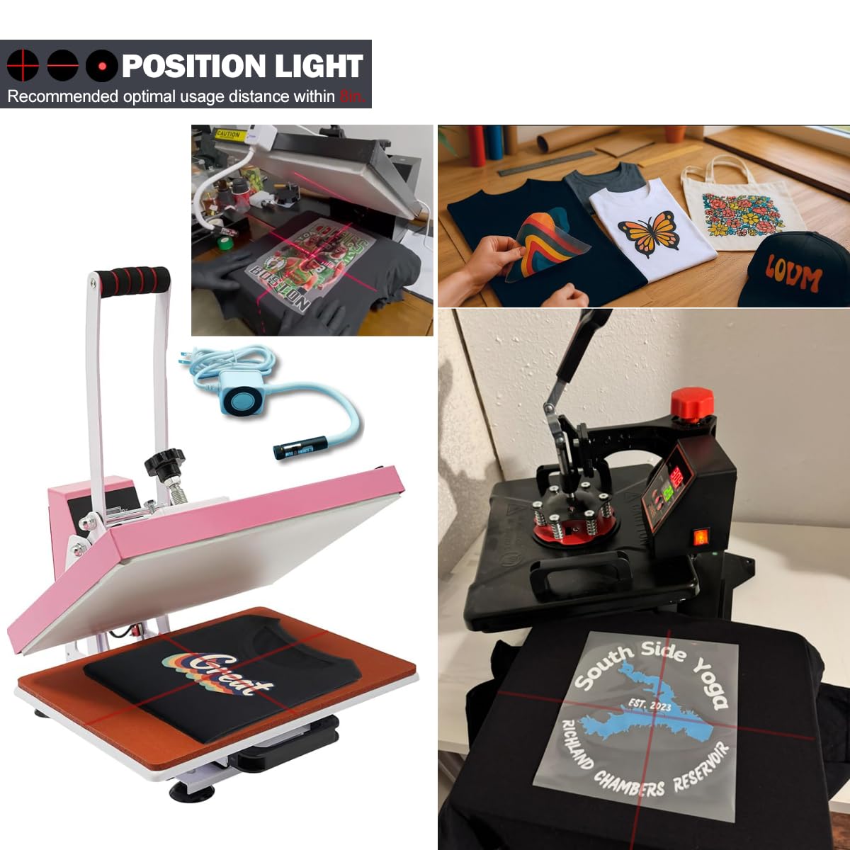 Guida del righello della maglietta 3-in-1 Posizionamento preciso Macchina da stampa a trasferimento fototermico Guida visiva Punto di posizionamento ausiliario Accessori per la stampa digitale