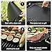 Thriller9 Oven Liner and Stove Burner Covers Set Reusable Gas Range Protectors Stovetop Cooktop Burner Cover Home Kitchen Gas Toaster Oven Liners Barbecue Grill Mat Black Pack of 6