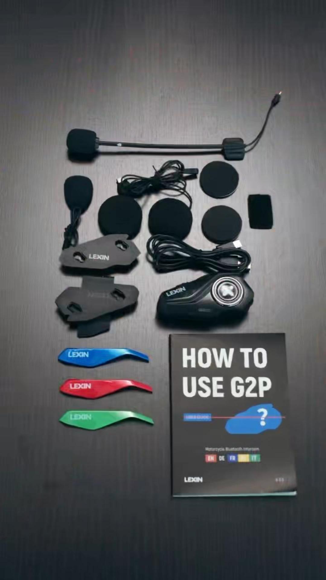 LEXIN G2P Motorcycle Helmet Bluetooth Headset, Group Intercom Communication System, FM Radio/ 6 Shells/Universal Pairing/Private Talk/Noise Cancellation, Fit for Snowmobile/ATV, 1 Pack : Electronics