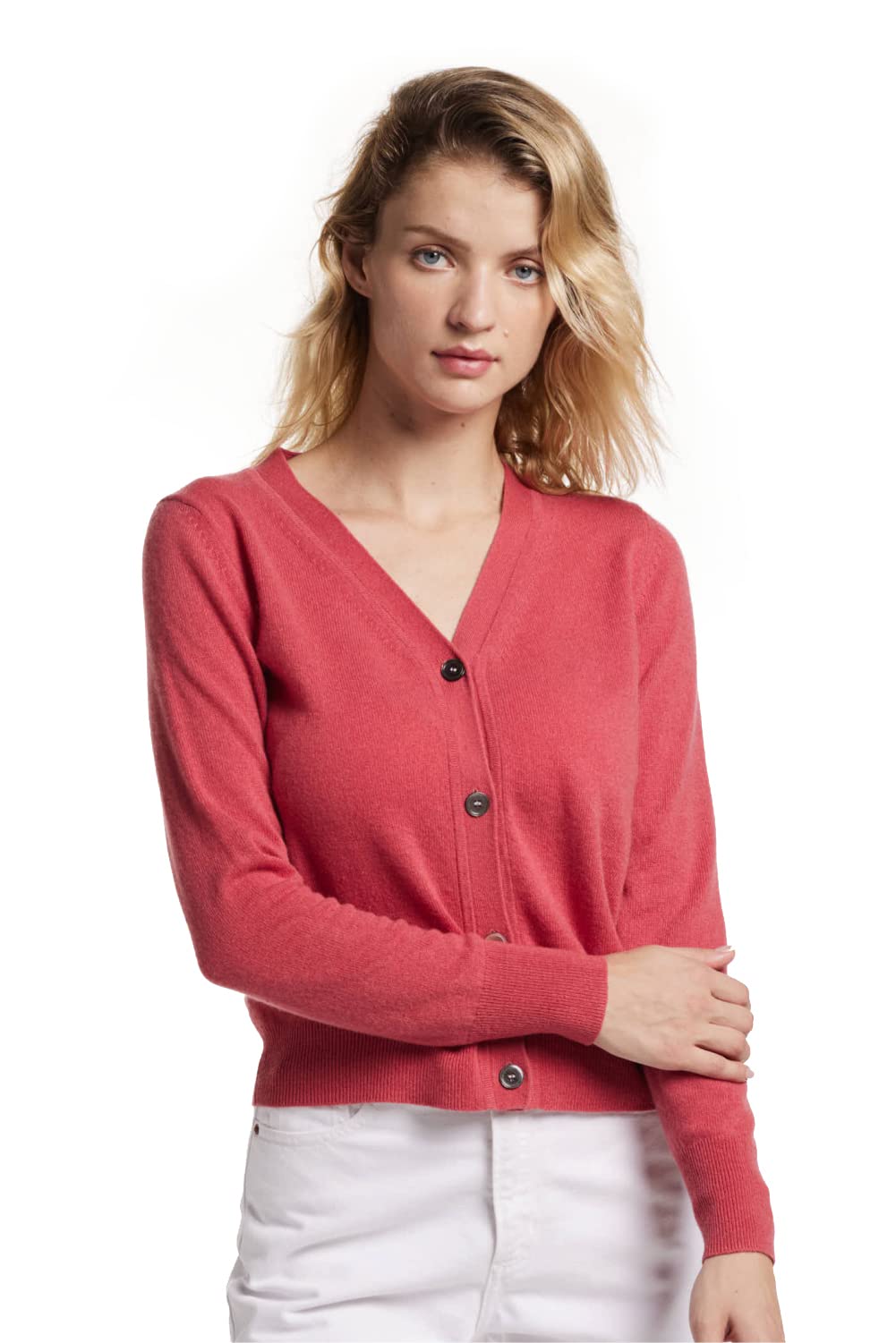 EURKEA Womens V Neck 100 Cashmere Cardigan Sweater Pullover Winter Top for Women Gifts Ready