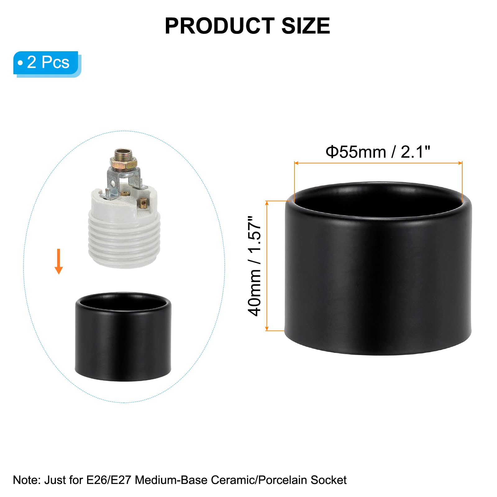 PATIKIL Light Socket Shade Ring - Image 2