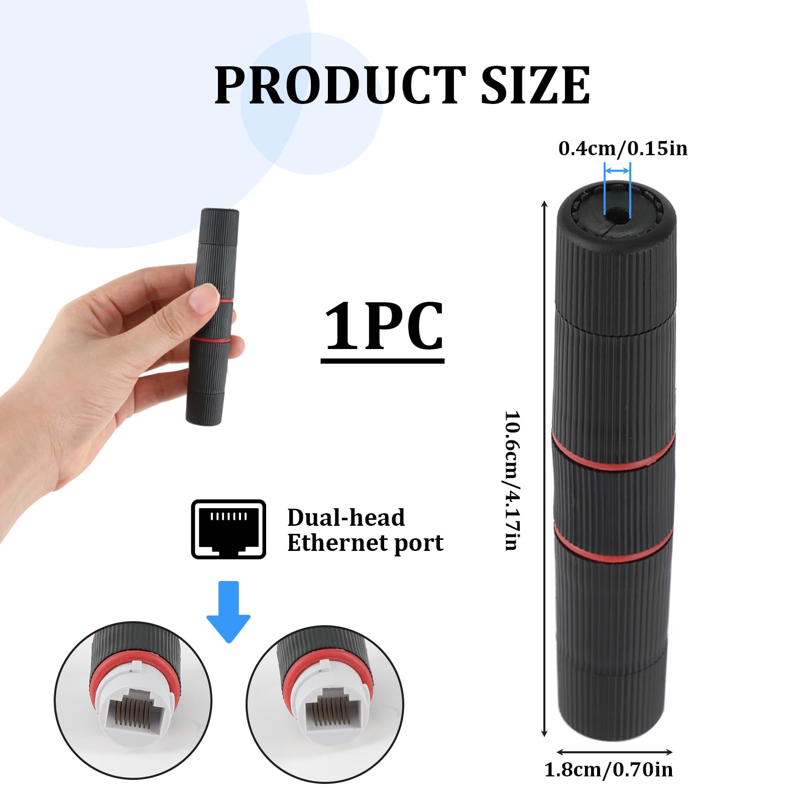 Accoppiatore RJ45 Impermeabile IP68 Femmina-Femmina (2pz) - Per Cavo Ethernet Esterno, CAT6 - Foto 6