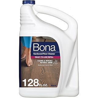 Bona Hardwood Floor Cleaner Refill - 128 fl oz - Unscented - Refill for Bona Spray Mops and Spray Bottles - Residue-Free Floor Cleaning Solution for Wood Floors