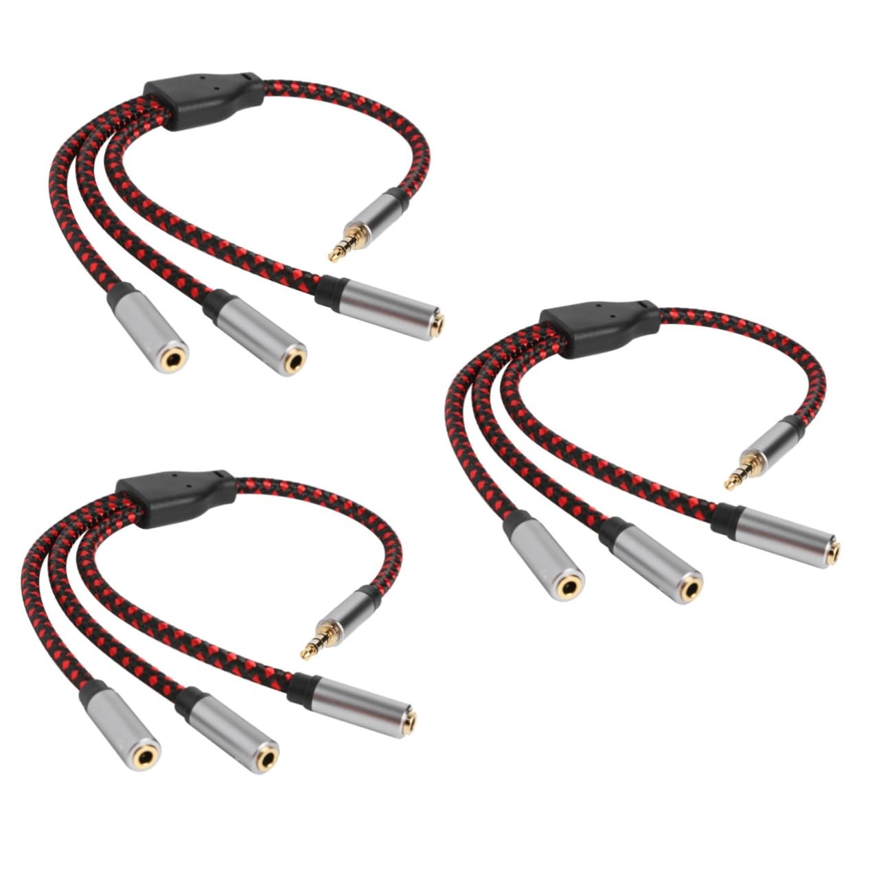 DOITOOL 3piezas Divisor De Audio y Adaptador De Auriculares Compacto para Compartir Sonido Viajes y Salidas Compatible y Dispositivos Portátiles