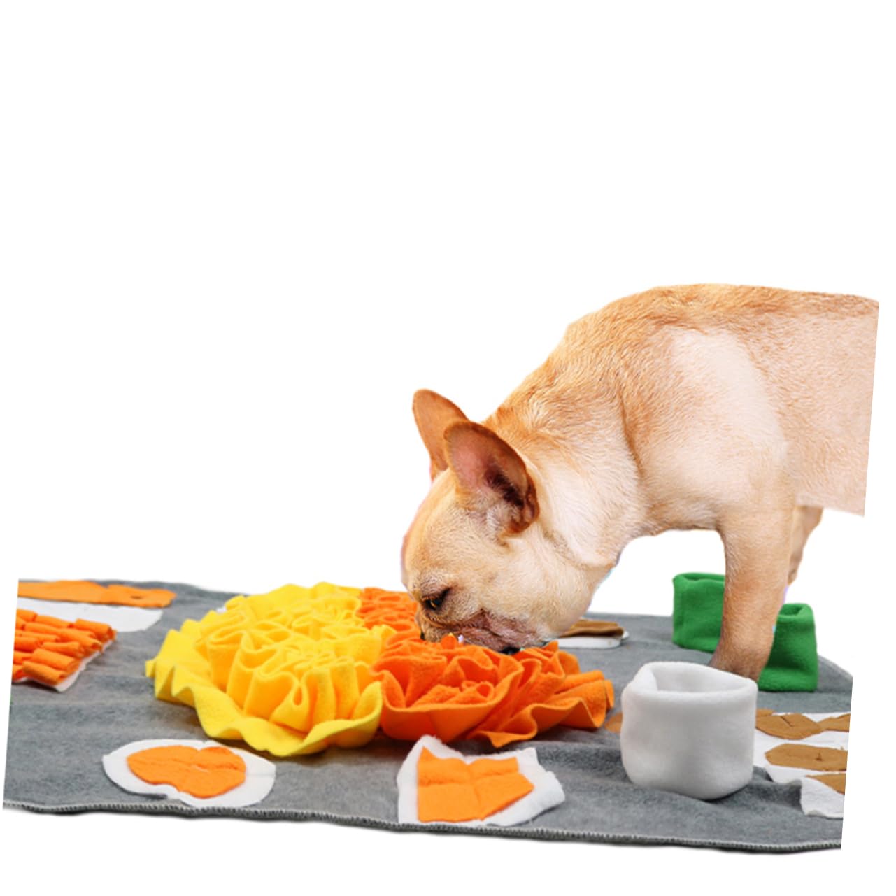 FRCOLOR Tapis D'entraînement pour Chien Flanelle Jouet Renifleur pour Stimuler L'odorat Distributeur de Nourriture pour Animaux