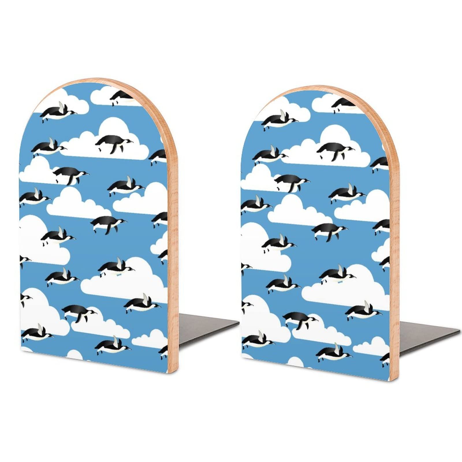 Amazon.co.jp: 南極動物フライング ペンギン ブックエンド 棚用