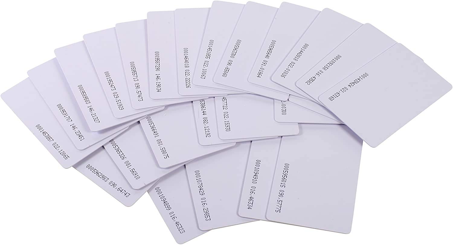 K T I® Set of 10 RFID Contactless Proximity Smart Card | Plain Thick White Smart Card | RFID Card for Time Attendance And Entry Access Control System, Key Card or Membership Card