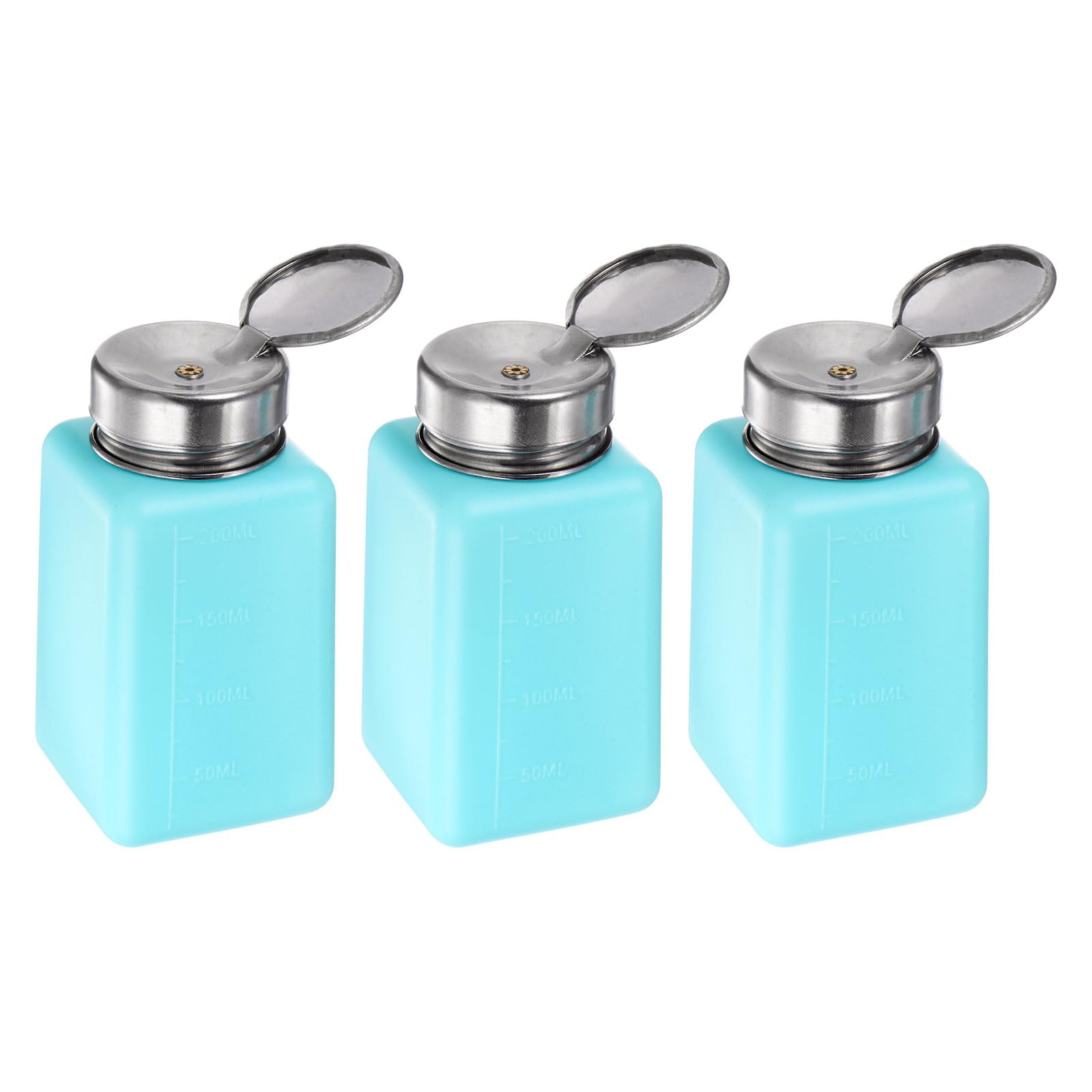 3 Dispenser Solventi Da 200ml - Per Acetone, Smalti, Detergenti, Con Pompa A Pressione In Acciaio - Foto 9