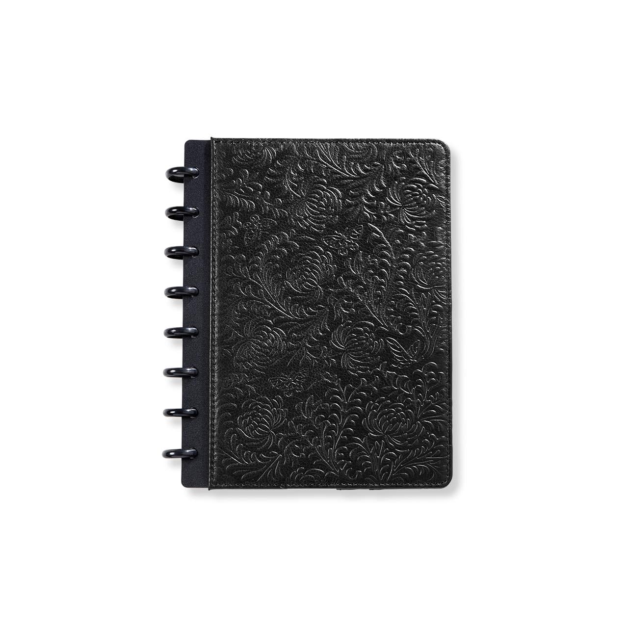 Levenger Circa Impressions Foldover Notebook - Discbound intricately embossed floral and butterfly motif cover,60 annotation ruled sheets of archive-quality 90-gsm paper (Junior)