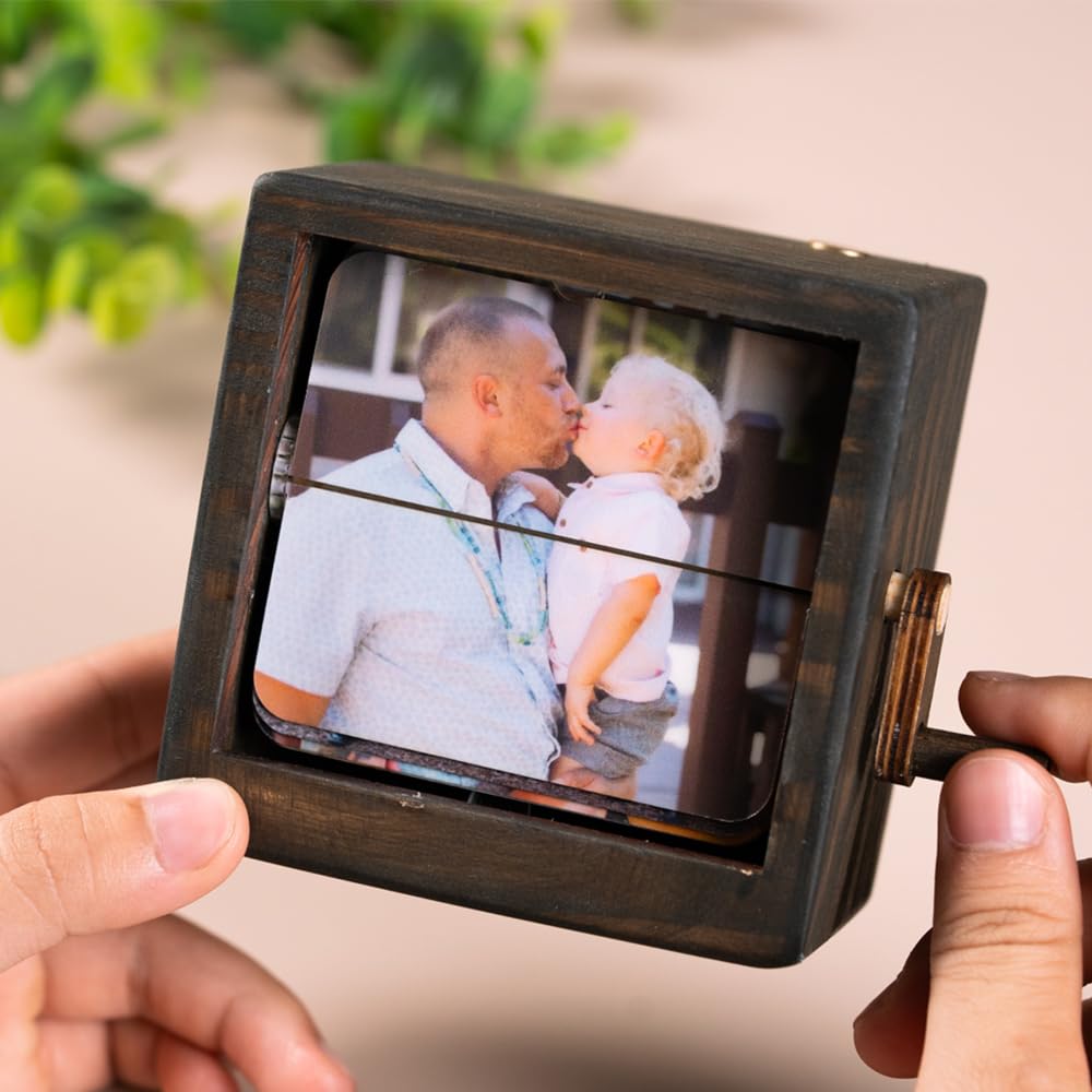 Amazon.com: Custom Photo Animation Box Wooden Photo Box with Light