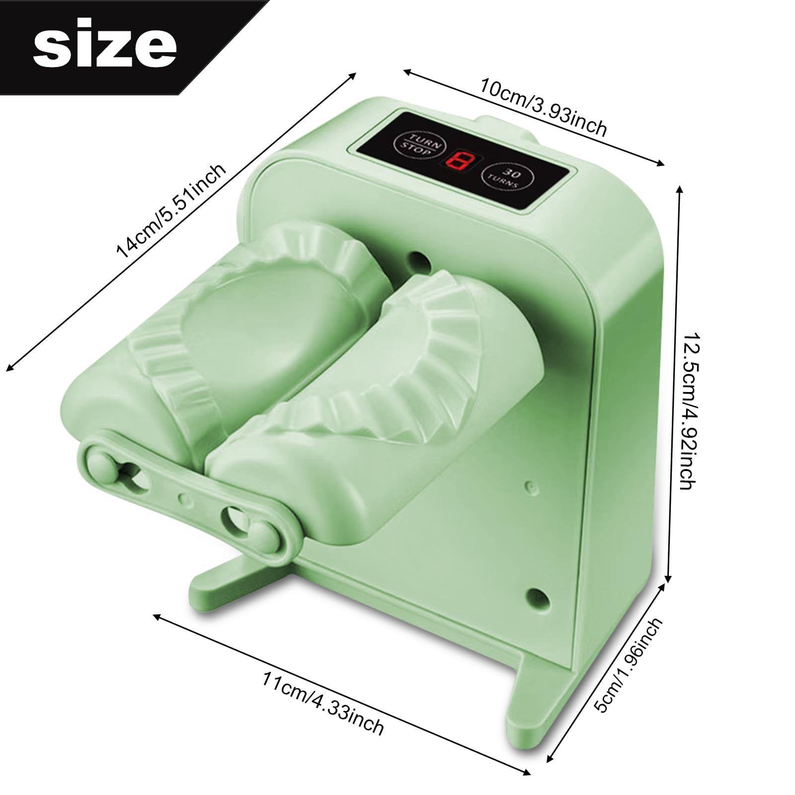 Leikurvo Máquina automática de albóndigas, juego de pasta con cepillo, cuchara y cortador, cuchillas de acero inoxidable, alimentado por USB