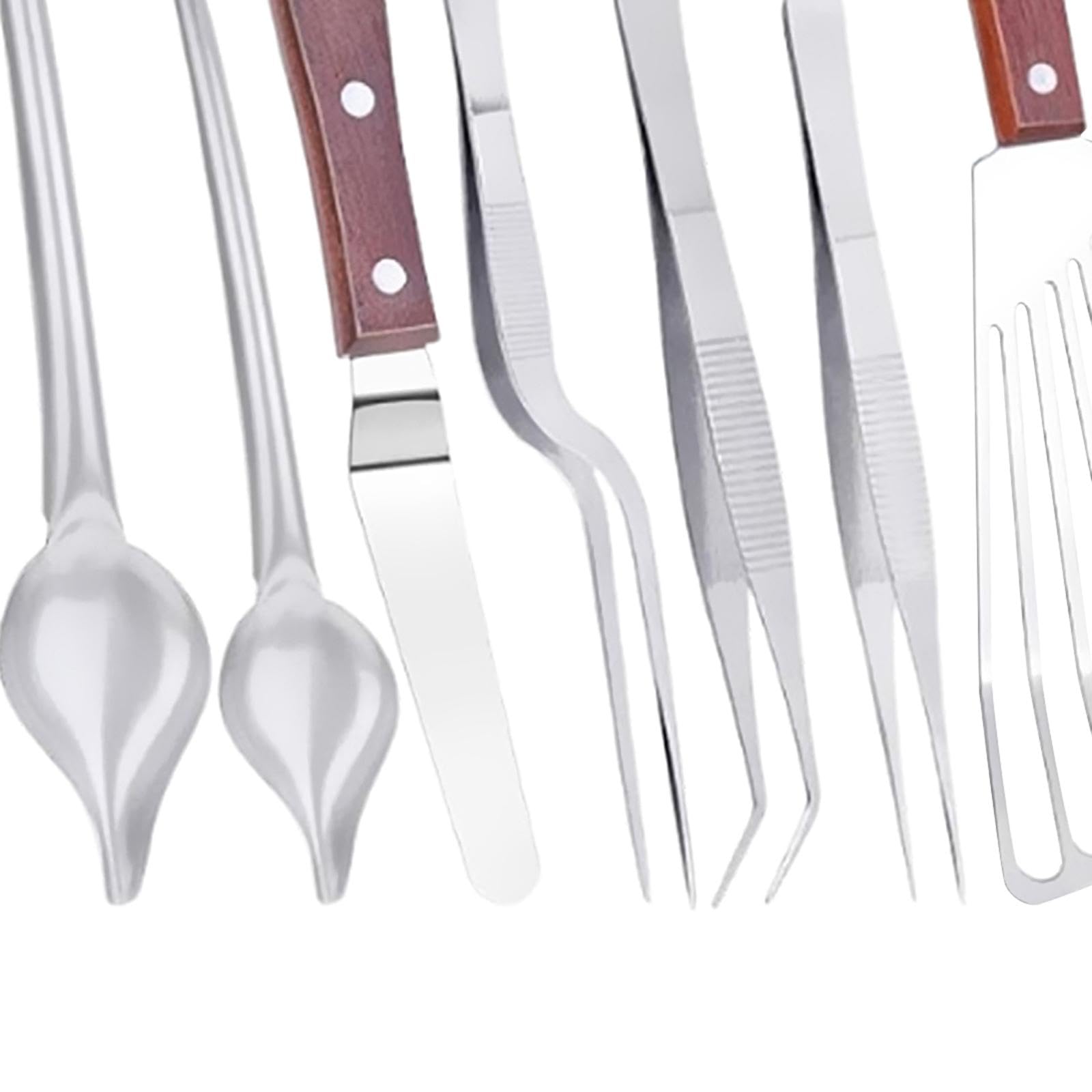 Ensemble D'ustensiles de Service, Pinces de Précision, Faciles à Utiliser, Pinces de Cuisine Portables, Accessoires Culinaires pour La Présentatio, 7 Pièces