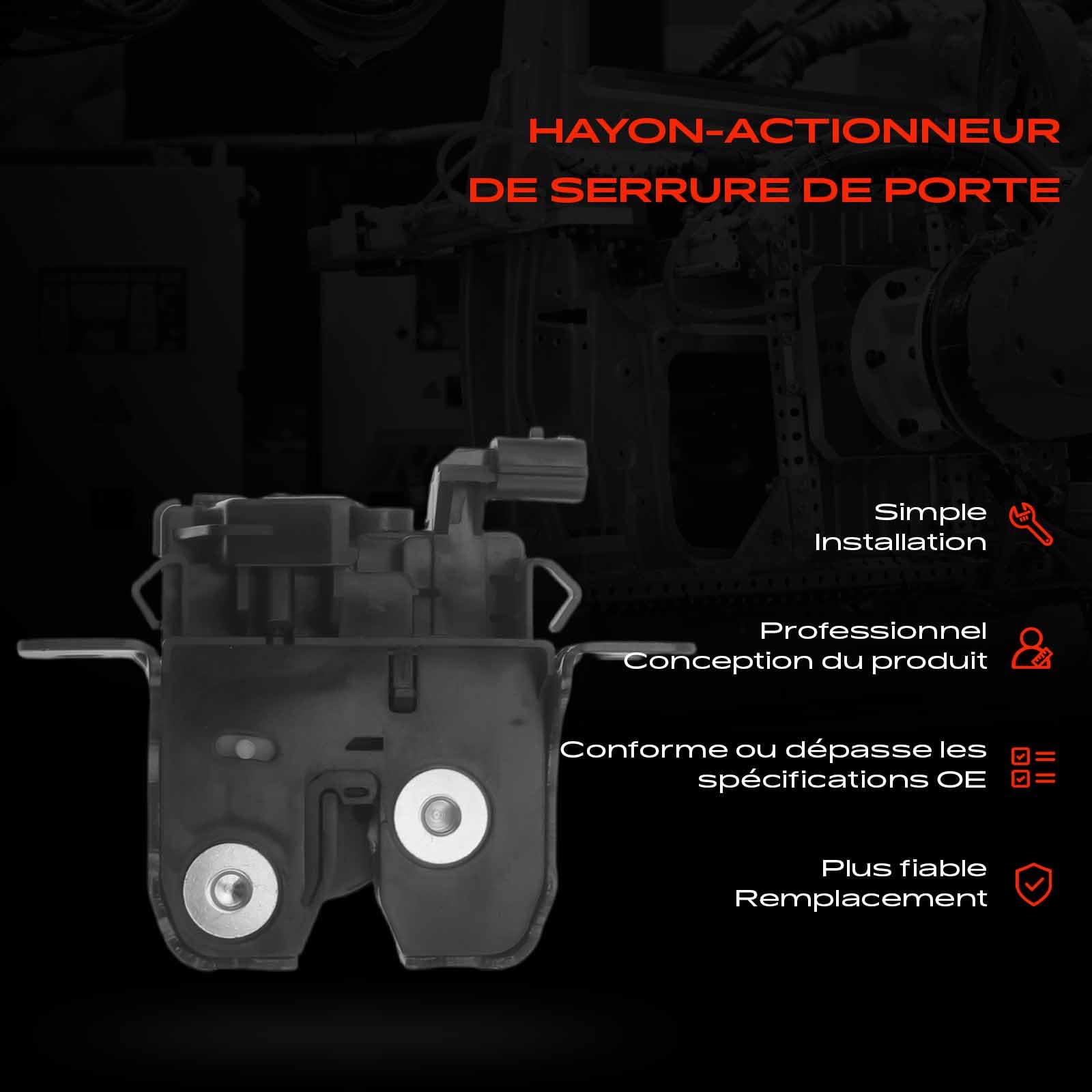 Frankberg Serrure de Coffre Hayon Compatible avec Logan MCV II Duster HS Remplacer# 905039326R