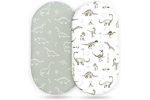 Stretch Ultra Soft Fitted Boy Bassinet Sheets - 2 Pack
