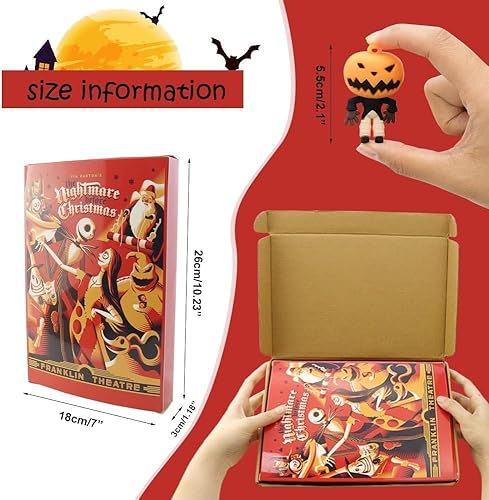 Miniatura 5 de El calendario de Adviento de Halloween contiene 24 regalos, calendario de Adviento de Navidad 2025, calendario de Adviento de cuenta regresiva,