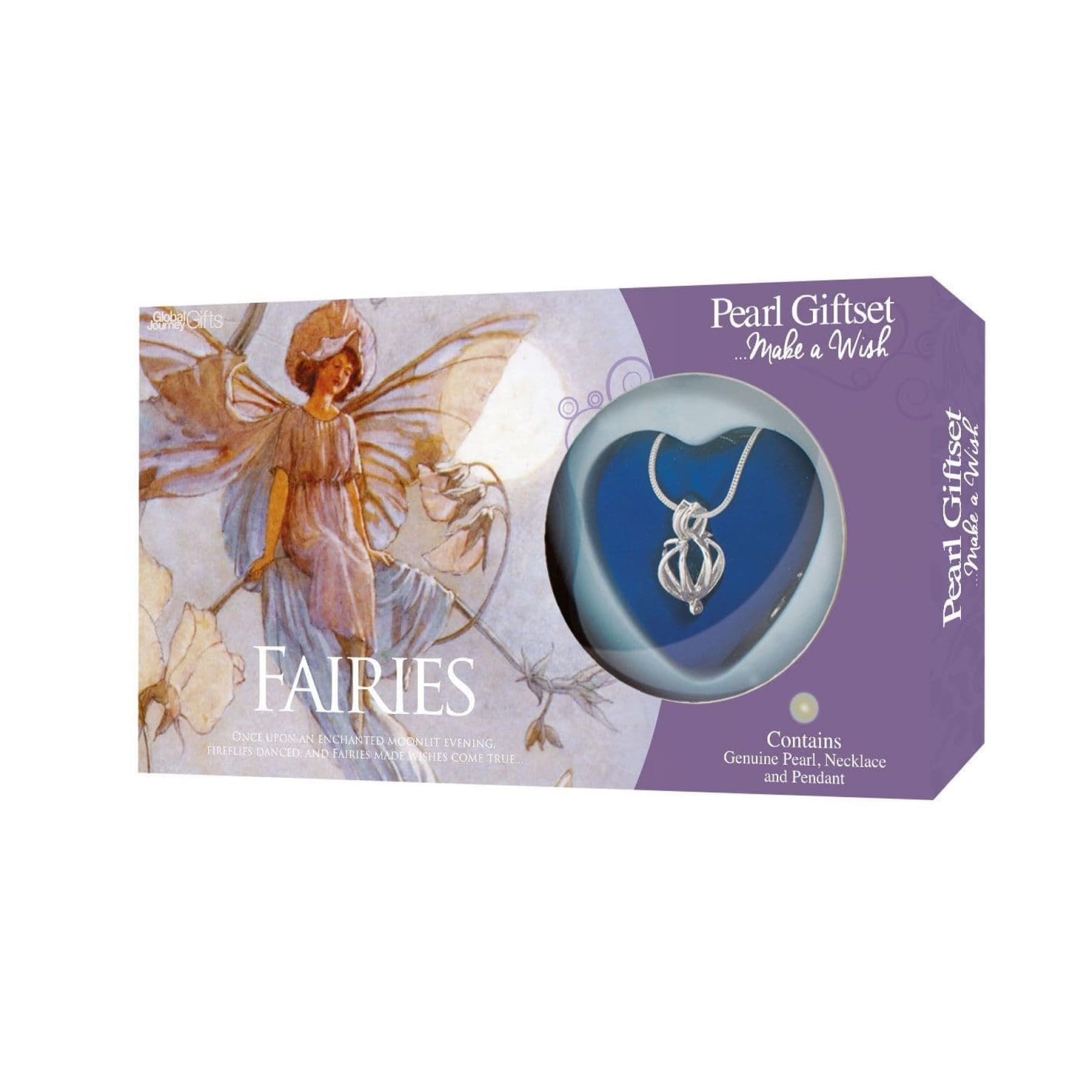 Wish Pearl Kit Creations Kit, Heart Cage Locket Necklace, Pendant Necklact, Cultured Pearl Oyster Necklace with Box Pearl in Oyster for Girl Women Fairies 0682