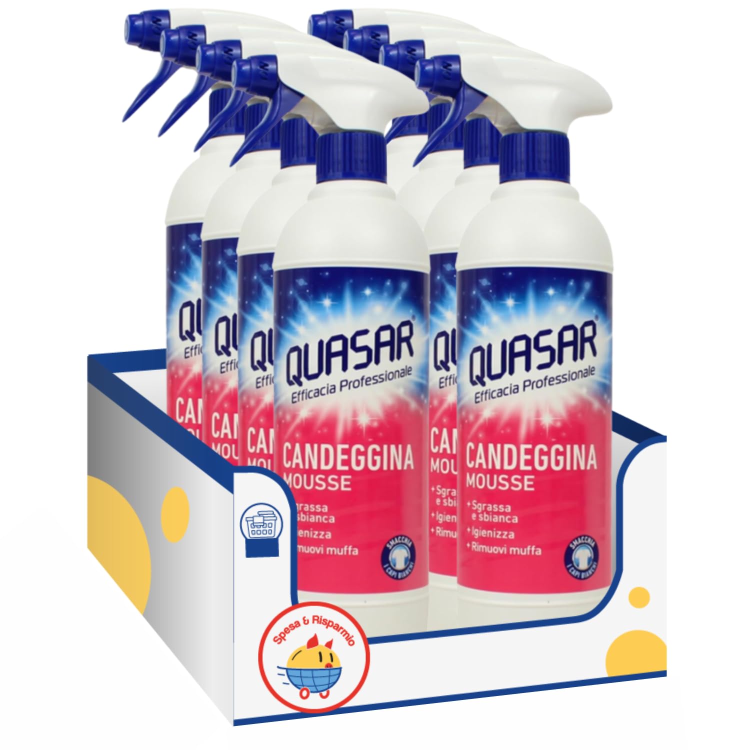 Spray Candeggina Mousse, 580ml, Detergente per Pulizia Casa (8)