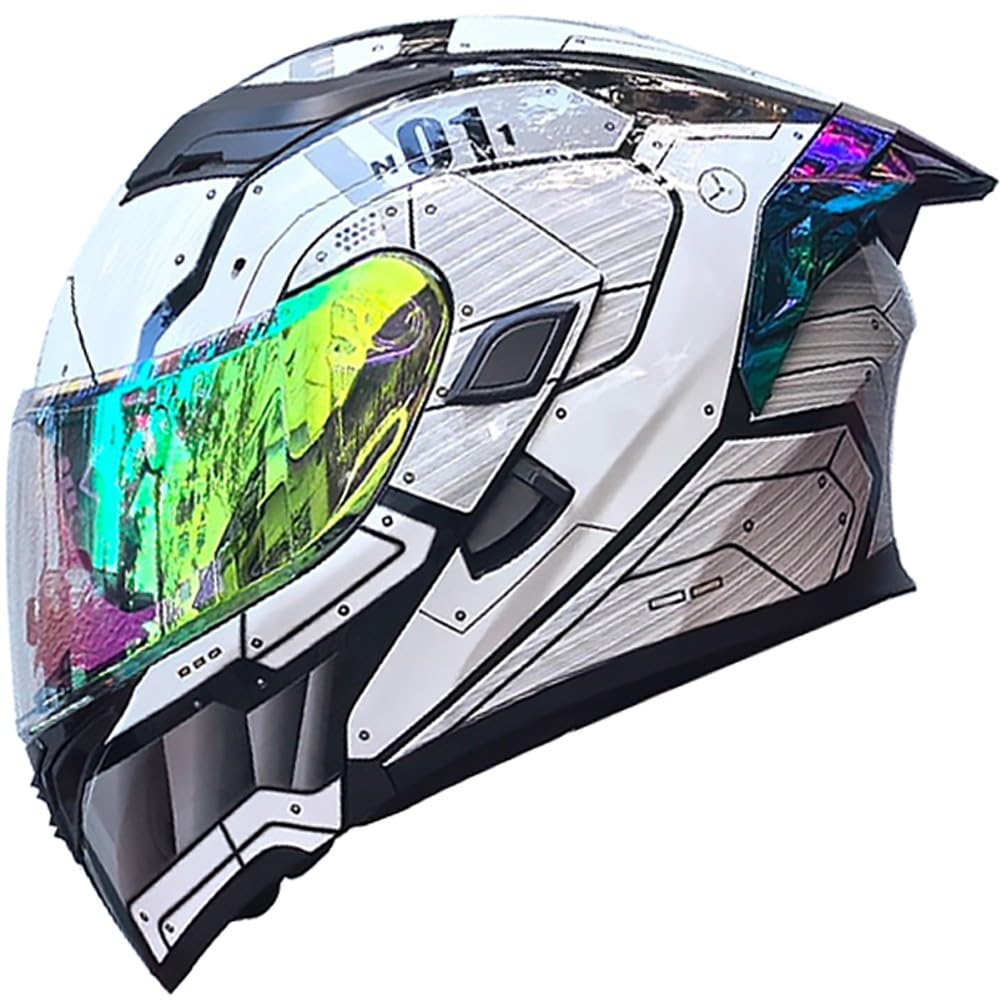 Letetexi Men's F Lip Up Ront Motorbike Helmet Bluetooth Slot Ull Ace Modular Motorcycle Helmet With Double Visor Dot/Ece Approved Helmet Chin Strap Crash Helmet Or Wo Bright Black