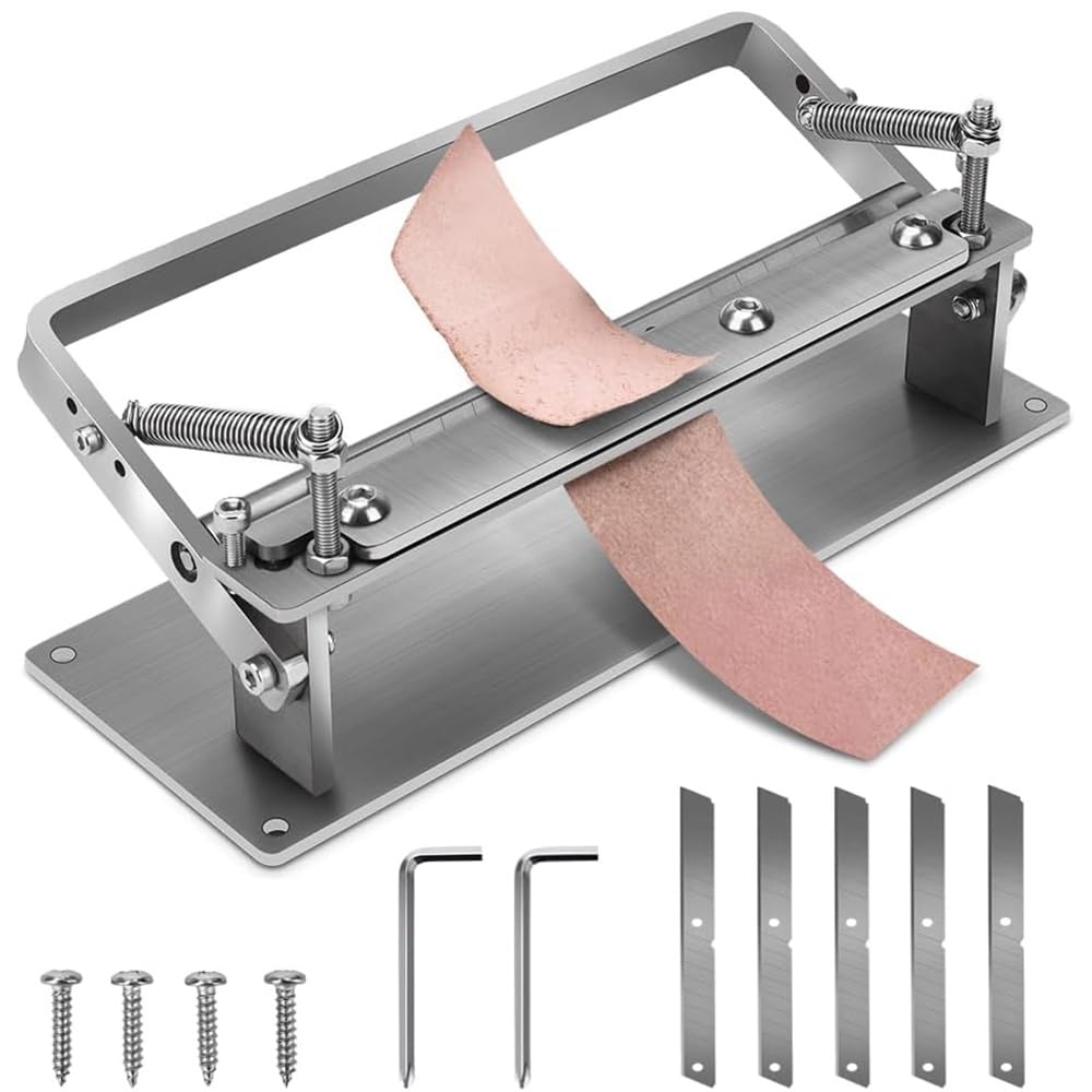 Amazon｜レザーピーラー 革削ぎ 手動革漉き機 レザースプリッター 最大