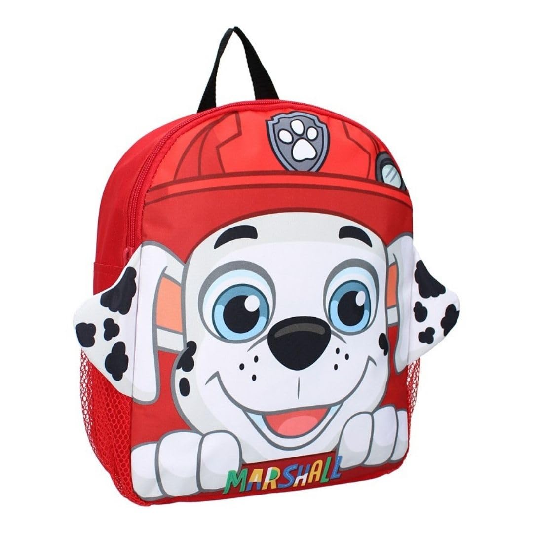 mybagstory Mochila - Patrulla Canina - Rojo - Niño - Escuela - Primaria - Guardería - Mochila - Talla 32 cm - Tirantes ajustables - Idea de regalo, Patrulla Canina - Rojo, Enfant