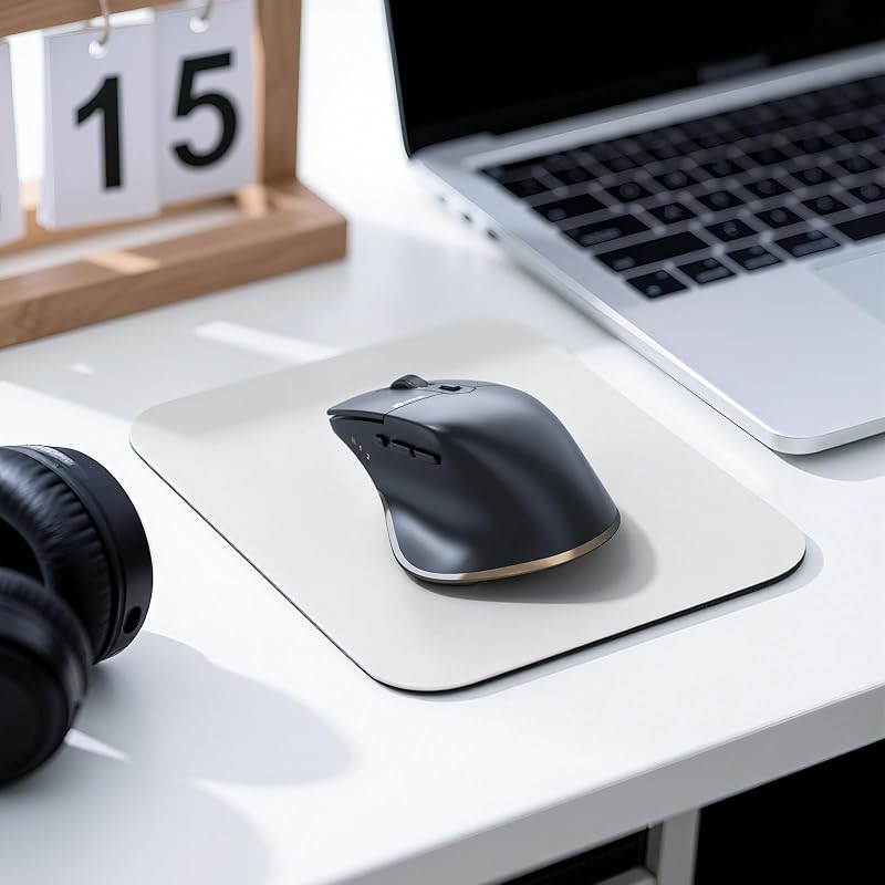 iClever Bluetooth egér, ergonomikus vezeték nélküli egér, újratölthető, 2400 DPI, 7 gomb, fekete