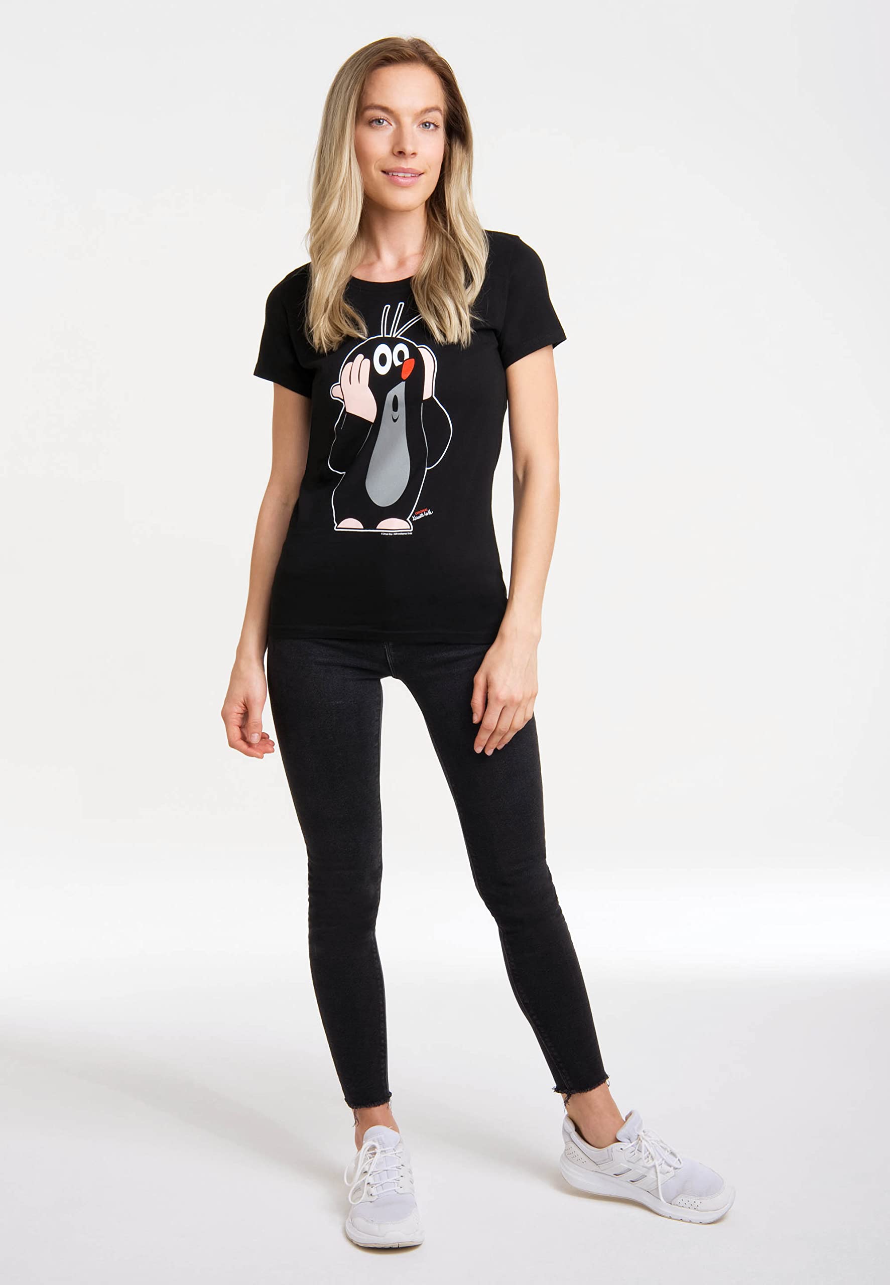 Logoshirt® Der kleine Maulwurf T-Shirt Damen | Der kleine Maulwurf - Oh Oh, 100% Baumwolle, lustiges Cartoon-Motiv für Maulwurf-Fans, lizenziertes Originaldesign