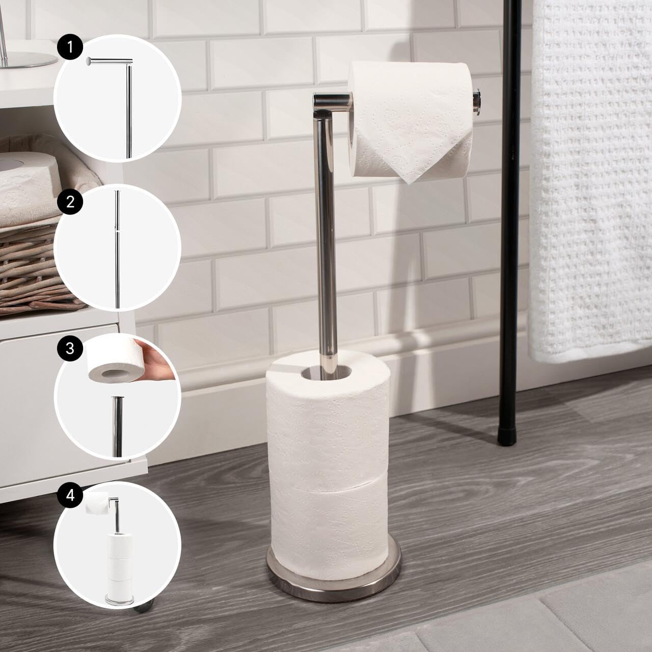 OHS Free Standing Toilet Roll Holder - Image 2