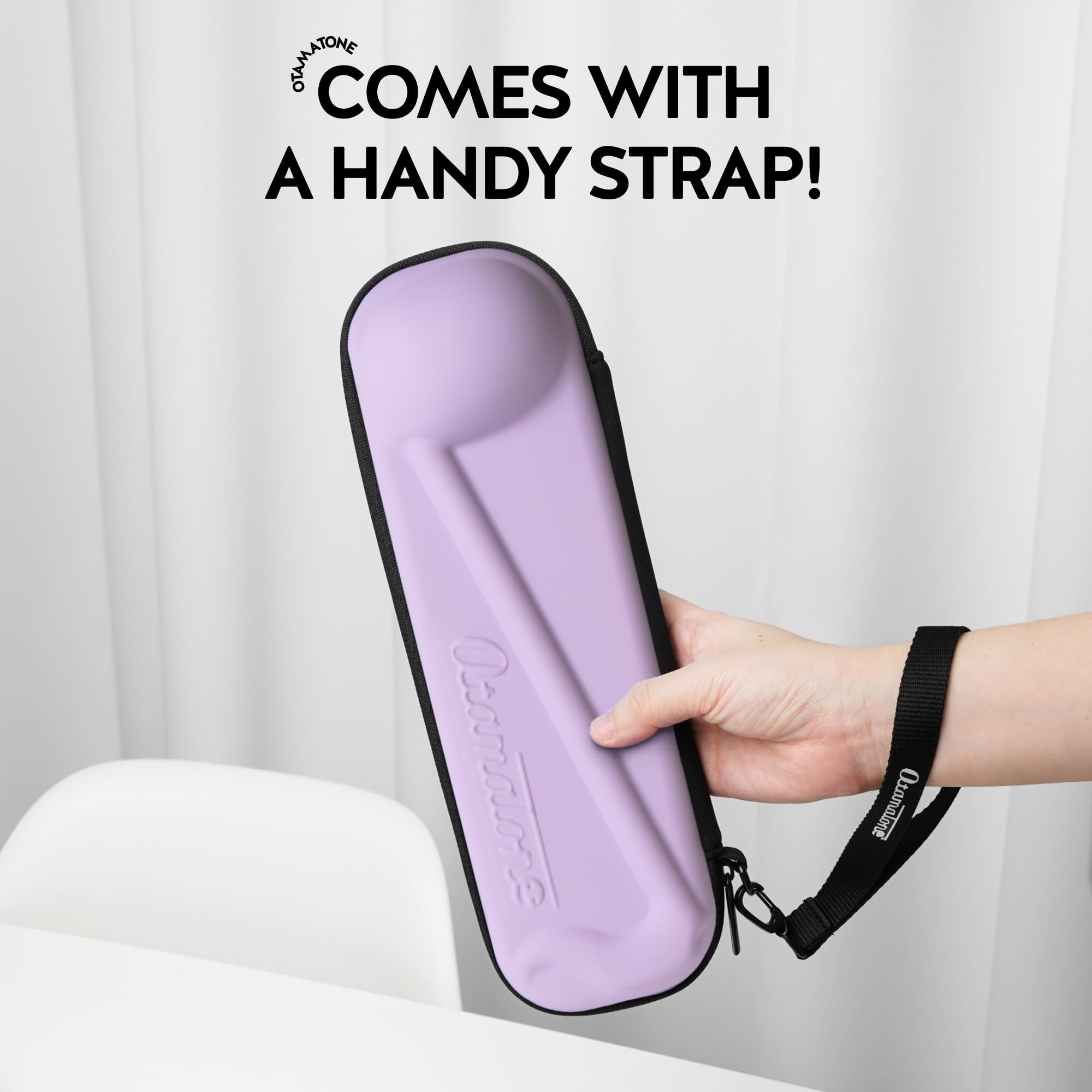 Otamatone Official Slim Case (Regular - 10.7 inch) Musical Instrument Toy Synthesizer Hard Shell Cover, Smooth Fitted Protective Interior with Official Logo Strap (Violet)