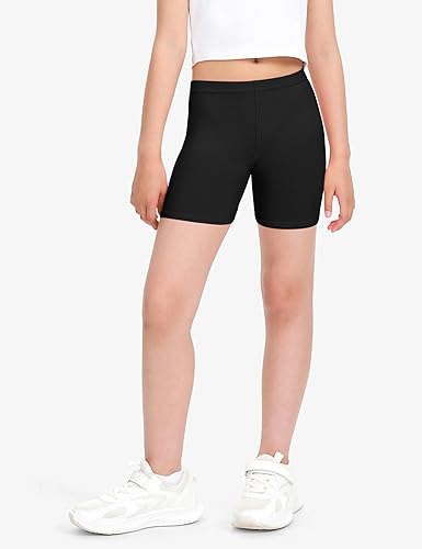 Miniatura 2 de BOOPH Pantalones cortos de ciclismo transpirables para niñas, pantalones cortos de baile para ropa interior deportiva de 2 a 10 años