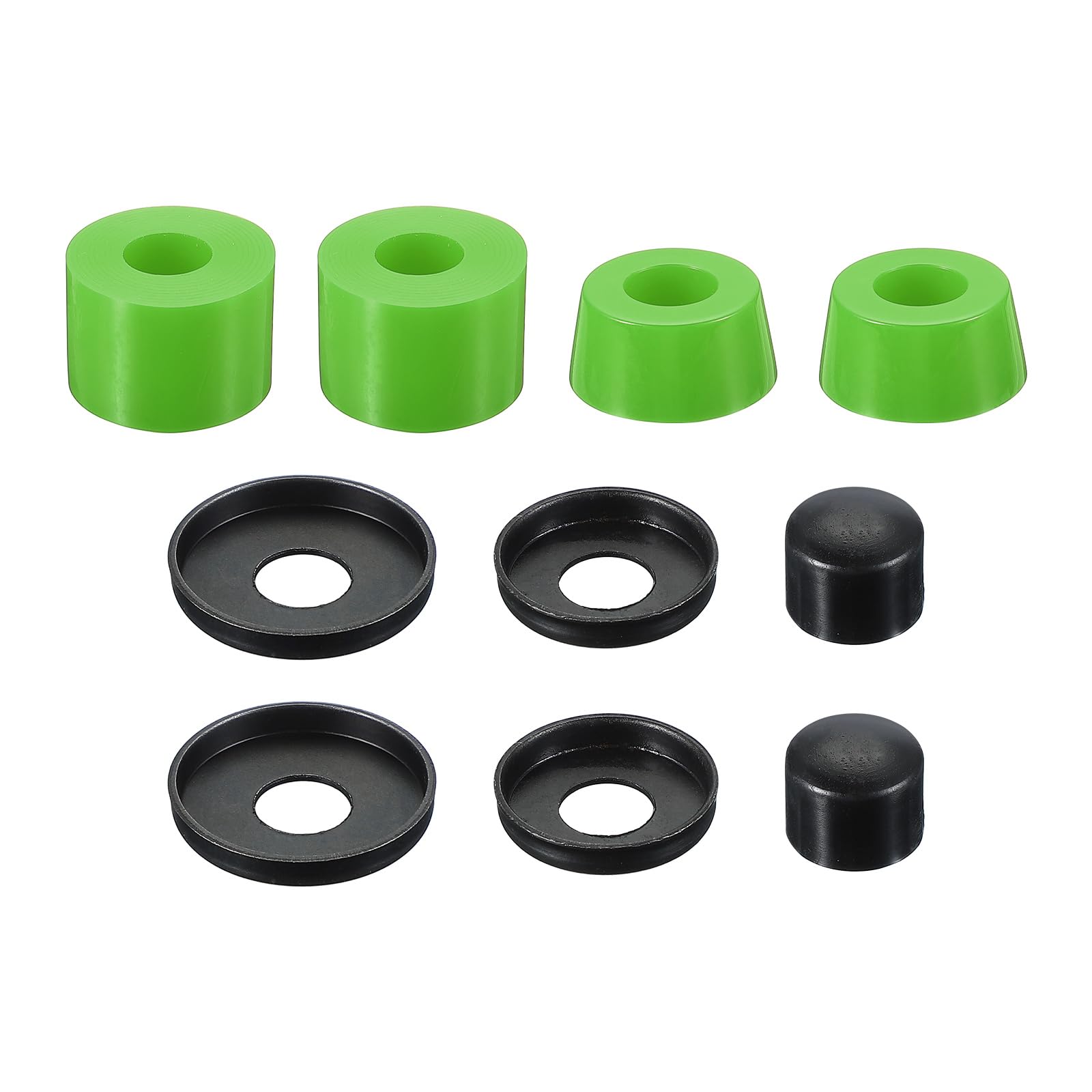 PATIKIL Cojinetes de Skateboard 90A PU Kit de Reconstrucción de Camión con Arandelas y Copas de Pivot Verde