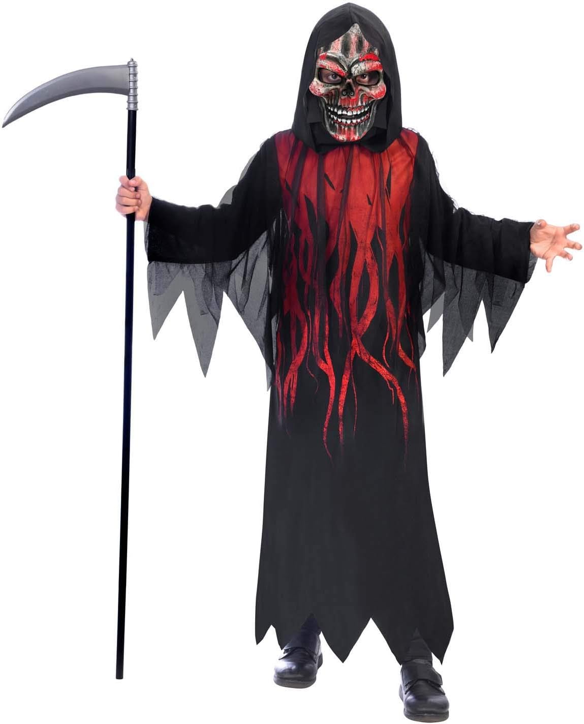amscan - Children's Dark Shadow Reaper Costume, Robe with Mask, Grim Reaper, Carnival, Theme Party, Halloween