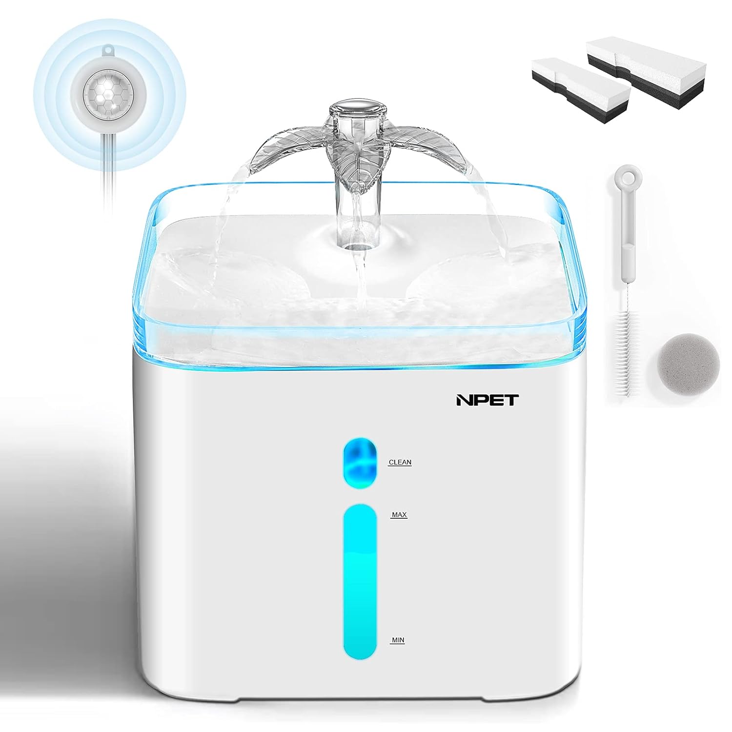 NPET WF02002 Pet Fountain, 101oz/3L Cat Water Fountain Dog Water